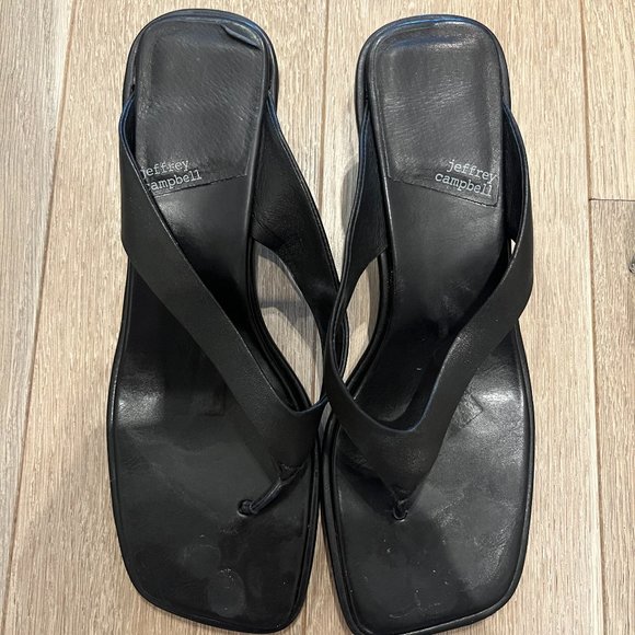 Jeffrey Campbell Black Kyra Sandals (Size 11) - Picture 1 of 5